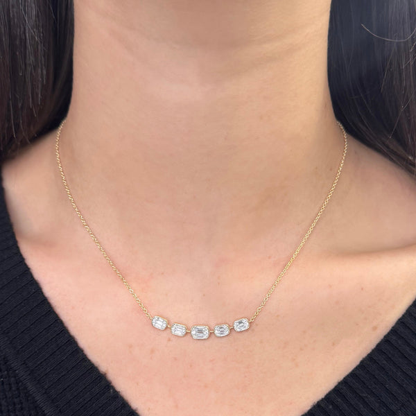 14K GOLD DIAMOND LESLIE NECKLACE