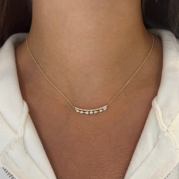 14K GOLD DIAMOND ELSA NECKLACE