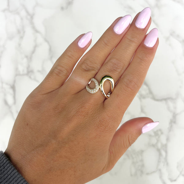 14K GOLD DIAMOND ELAYNE RING