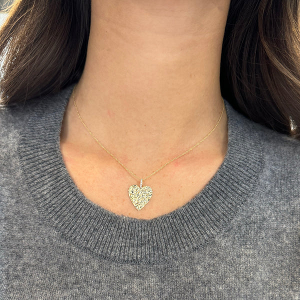 14K GOLD DIAMOND NAOMI HEART NECKLACE