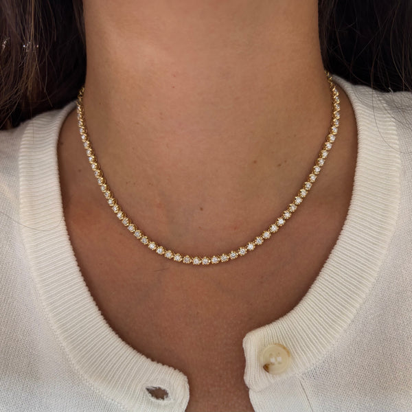 14K GOLD 2.61 CT DIAMOND ADDISON CHOKER