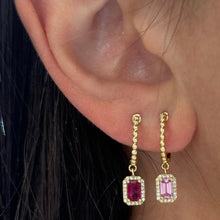 14K GOLD DIAMOND RUBY MADISON EARRINGS