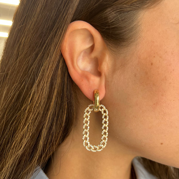 14K GOLD DIAMOND KATIE EARRINGS