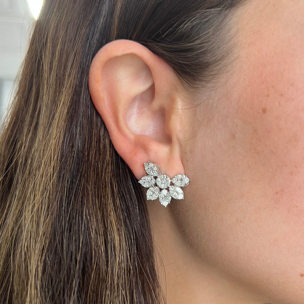 14K GOLD DIAMOND ELIZABETH EARRINGS