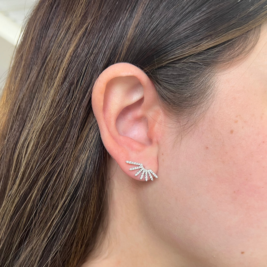 14K GOLD DIAMOND RACHEE STUDS