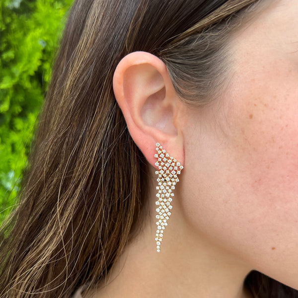 14K GOLD DIAMOND LYNNE EARRINGS