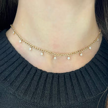 14K GOLD DIAMOND RAYA CHAIN NECKLACE