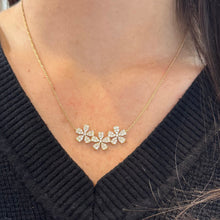 14K GOLD DIAMOND JULIE FLOWER NECKLACE