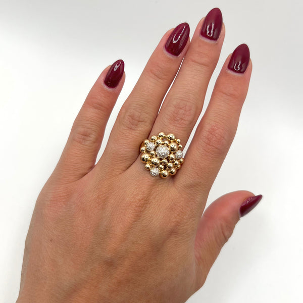 14K GOLD DIAMOND REVA RING