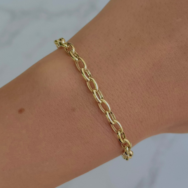 14K GOLD EMMY LINK BRACELET