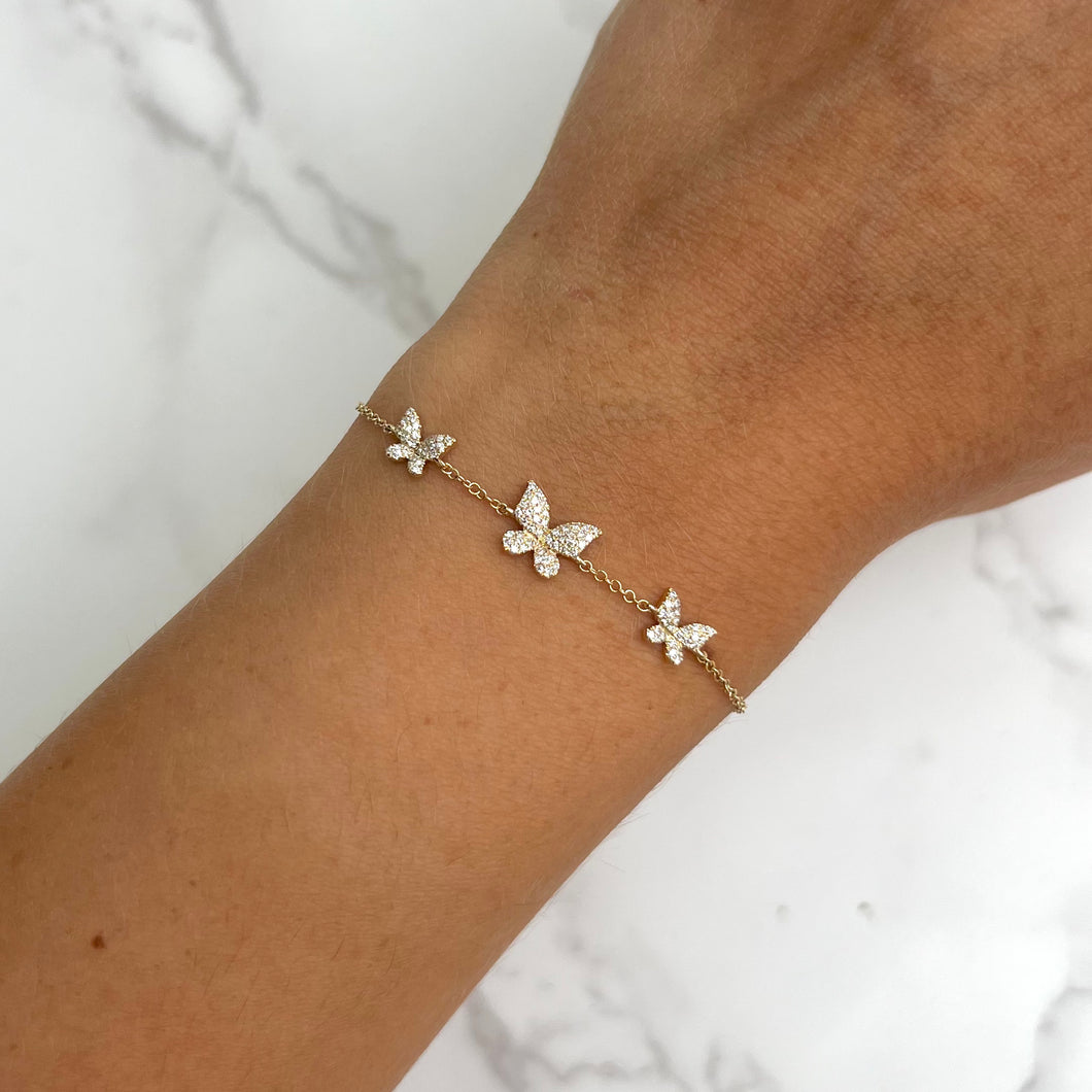 14K GOLD DIAMOND REMI BUTTERFLY BRACELET