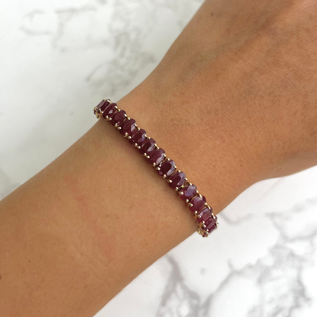 14K GOLD RUBY DANA BRACELET