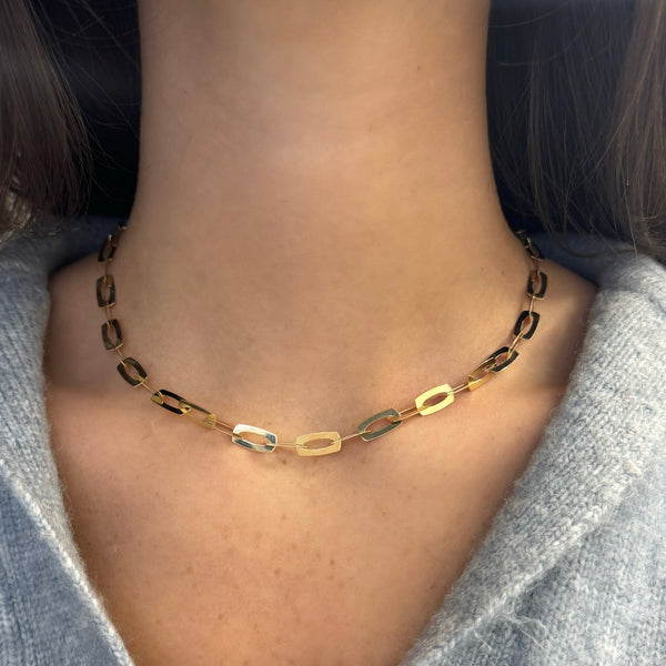 14K GOLD MEDIUM LIZA LINK NECKLACE