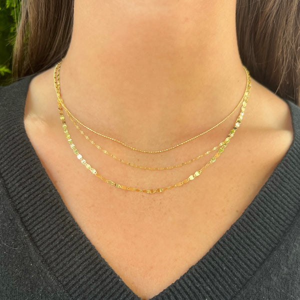 14K GOLD TYLER TRIPLE TIERED NECKLACE