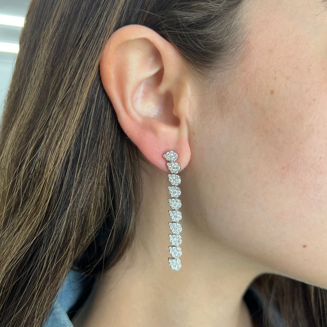 14K GOLD DIAMOND JILLIAN EARRINGS