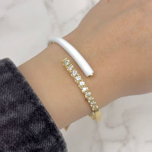 14K GOLD DIAMOND WHITE LEXY BANGLE