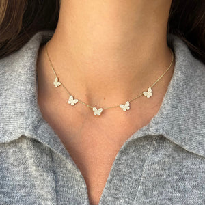 14K GOLD DIAMOND MOLLIE BUTTERFLY NECKLACE