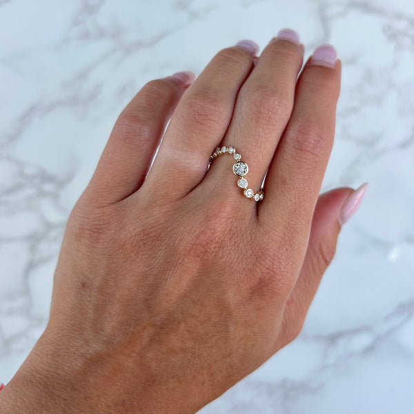 14K GOLD DIAMOND JOSIE RING