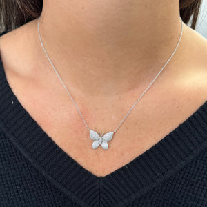 14K GOLD DIAMOND BILLIE BUTTERFLY NECKLACE