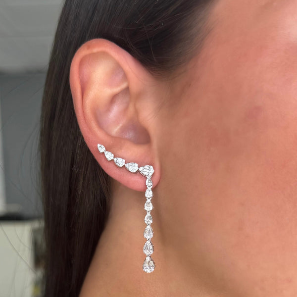 14K GOLD DIAMOND BETH EARRINGS