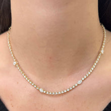 14K GOLD DIAMOND JACKIE NECKLACE