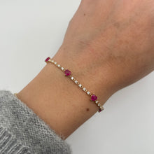 14K GOLD DIAMOND RUBY JOLIE HEART BRACELET