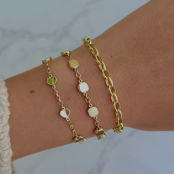 14K GOLD EMMY LINK BRACELET