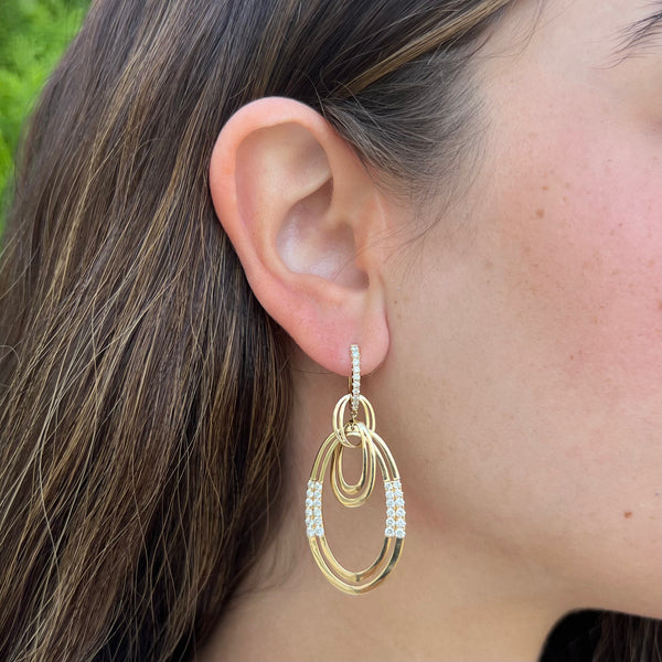 14K GOLD DIAMOND ARYA EARRINGS
