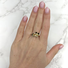 14K GOLD DIAMOND MARSHA FLOWER RING