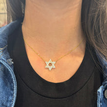 14K GOLD DIAMOND ZIONA STAR OF DAVID NECKLACE