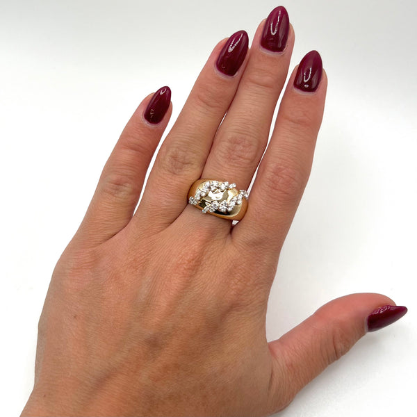 14K GOLD DIAMOND OLIVIA RING
