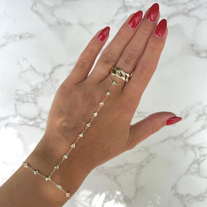 14K GOLD DIAMOND RUTHIE HAND CHAIN