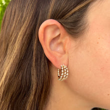 14K GOLD DIAMOND MOLLY HOOPS