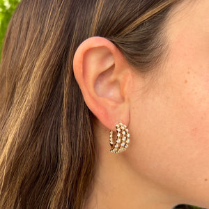 14K GOLD DIAMOND MOLLY HOOPS