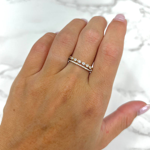14K GOLD DIAMOND EVA RING