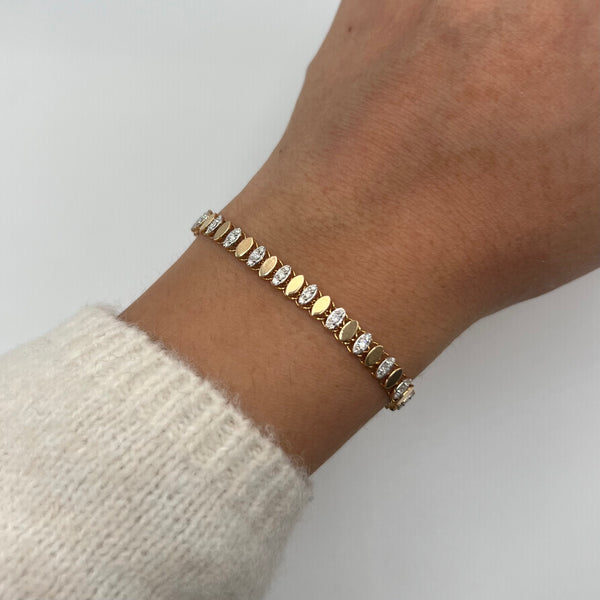 14K GOLD DIAMOND GRACE BRACELET