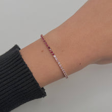 14K GOLD RUBY AND PINK SAPPHIRE MAGGIE TENNIS BRACELET