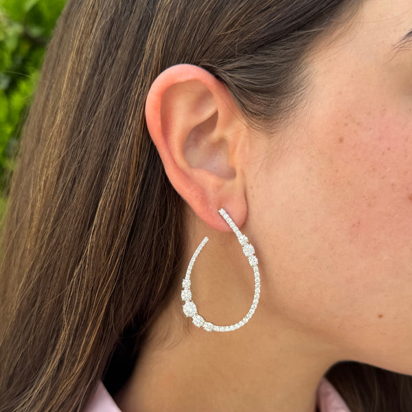 14K GOLD DIAMOND ROSIE EARRINGS