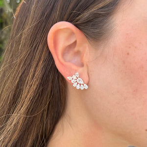 14K GOLD DIAMOND JOCELYN STUDS