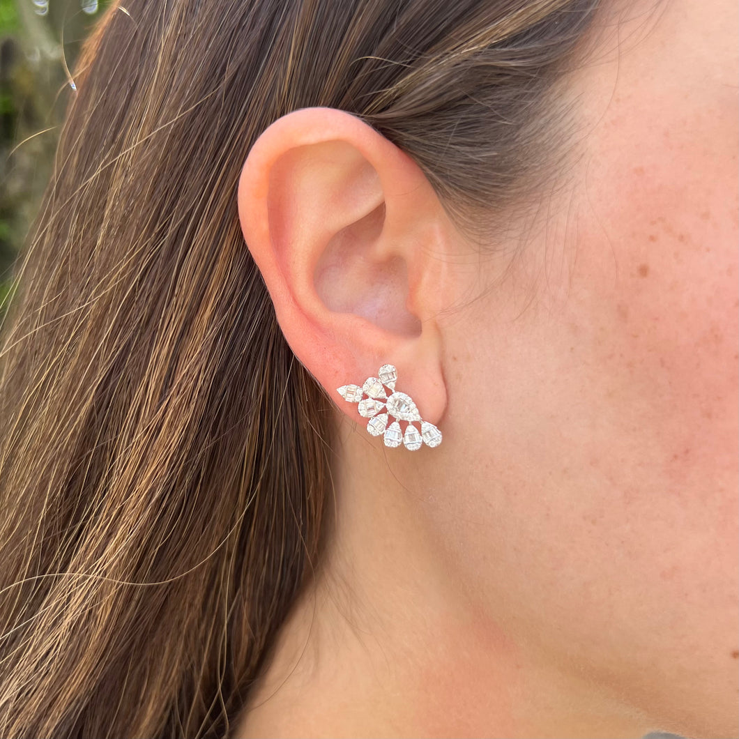 14K GOLD DIAMOND JOCELYN STUDS