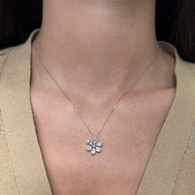 14K GOLD DIAMOND RACHEL FLOWER NECKLACE