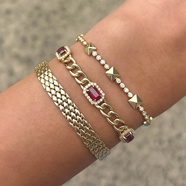 14K GOLD DIAMOND RUBY EVERLY BRACELET