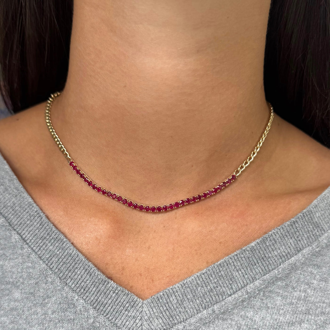 14K GOLD RUBY LISA NECKLACE