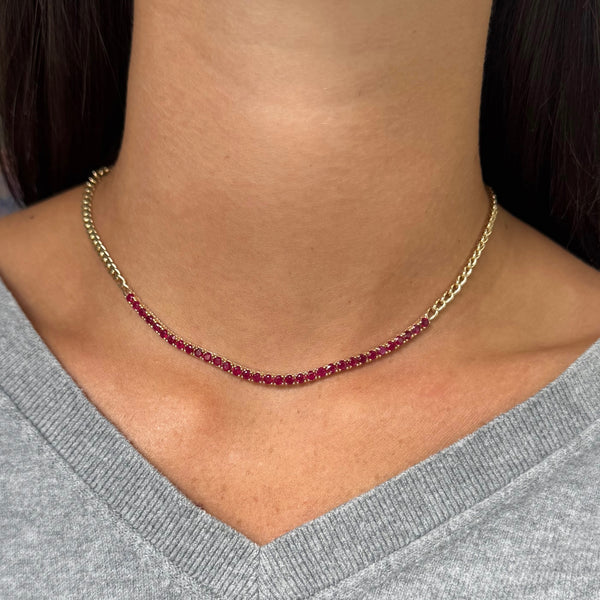 14K GOLD RUBY LISA NECKLACE
