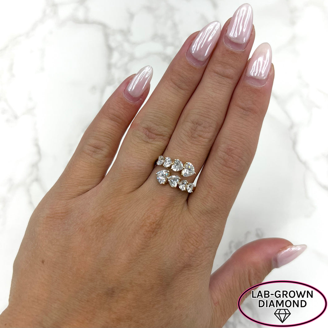 14K GOLD LAB GROWN DIAMOND ISABELLA HEART RING