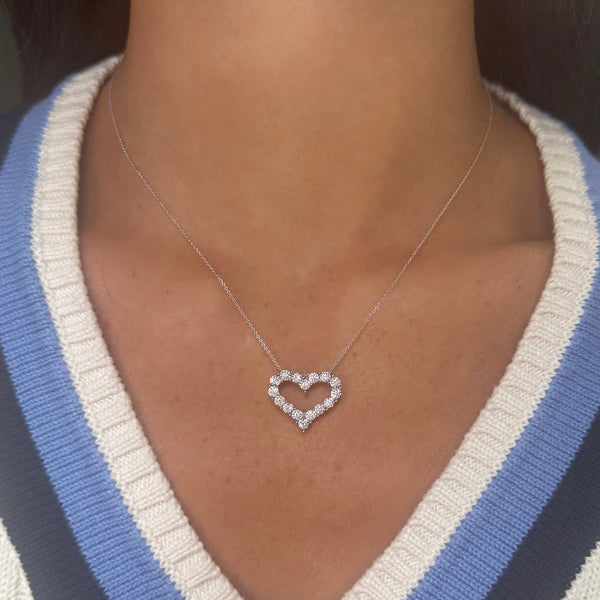 14K GOLD DIAMOND CANDACE HEART NECKLACE