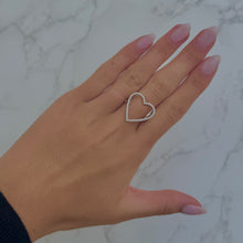 14K GOLD DIAMOND MONA HEART RING