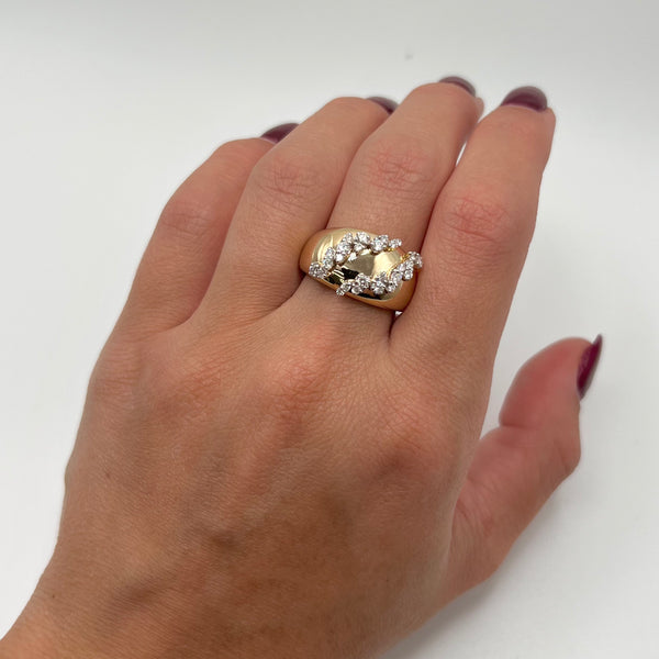 14K GOLD DIAMOND OLIVIA RING