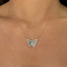 14K GOLD DIAMOND BEATRIX PARIBA BUTTERFLY NECKLACE