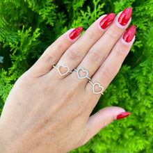 14K GOLD DELIA OPEN HEART RING